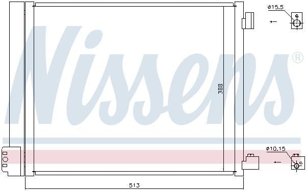 Condenseur, climatisation (Radiateur de climatisation) NISSENS 940371