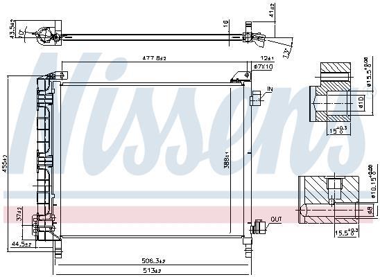 Condensador, aire acondicionado NISSENS ref. 940372