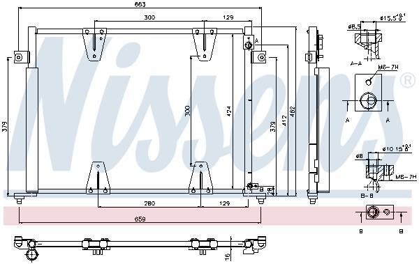 Condensador, aire acondicionado NISSENS ref. 940373