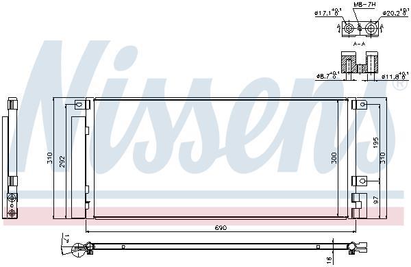 Condensador, aire acondicionado NISSENS ref. 940388