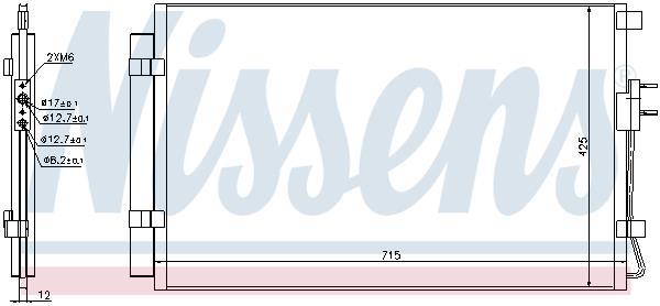 Condensador, aire acondicionado NISSENS ref. 940392