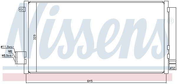 Condensador, aire acondicionado NISSENS ref. 940395
