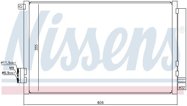 Condensador, aire acondicionado NISSENS ref. 940396