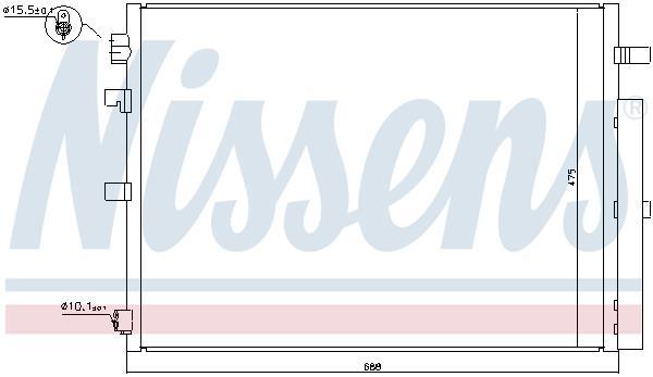 Condensador, aire acondicionado NISSENS ref. 940397
