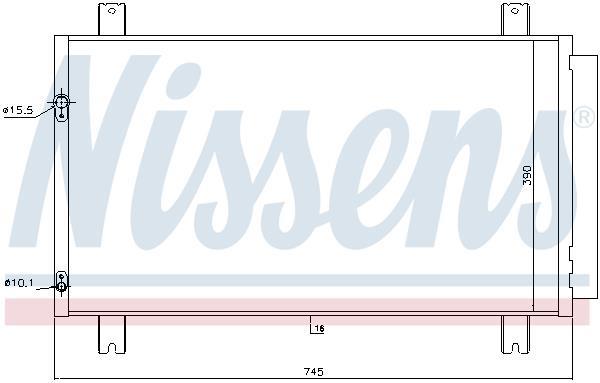 Condensador, aire acondicionado NISSENS ref. 940401