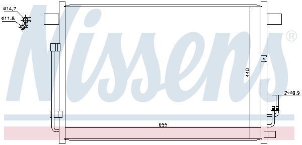 Condensador, aire acondicionado NISSENS ref. 940403