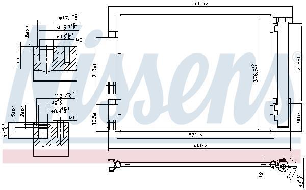 Condensador, aire acondicionado NISSENS ref. 940404