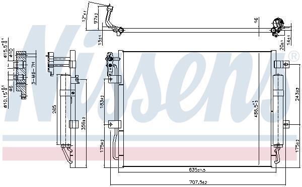 Condensador, aire acondicionado NISSENS ref. 940406
