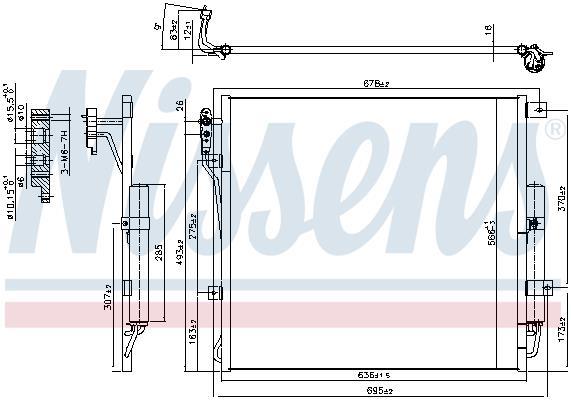 Condenseur, climatisation (Radiateur de climatisation) NISSENS ref. 940407