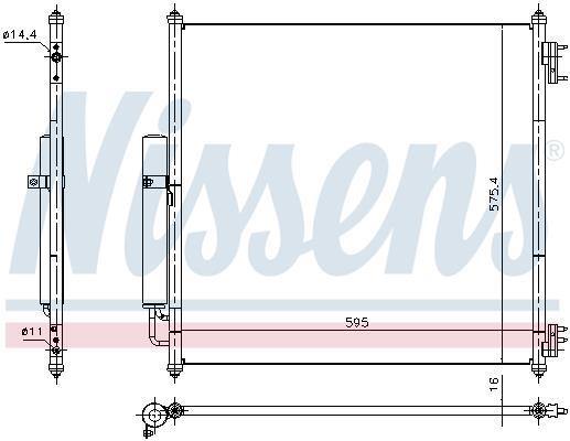 Condensador, aire acondicionado NISSENS ref. 940408
