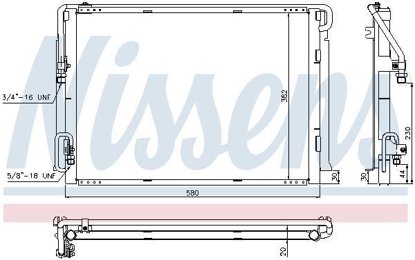 Condensador, aire acondicionado NISSENS ref. 940422