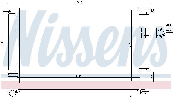 Condensador, aire acondicionado NISSENS ref. 940424