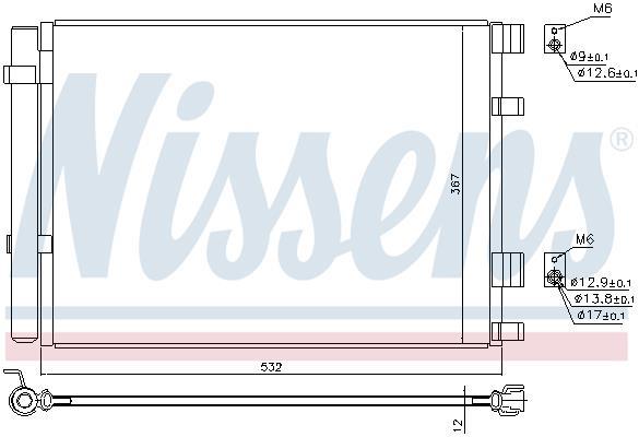 Condensador, aire acondicionado NISSENS ref. 940425