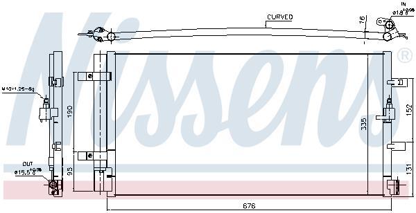 Condensador, aire acondicionado NISSENS ref. 940430