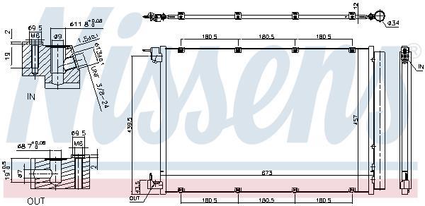 Condensador, aire acondicionado NISSENS ref. 940432