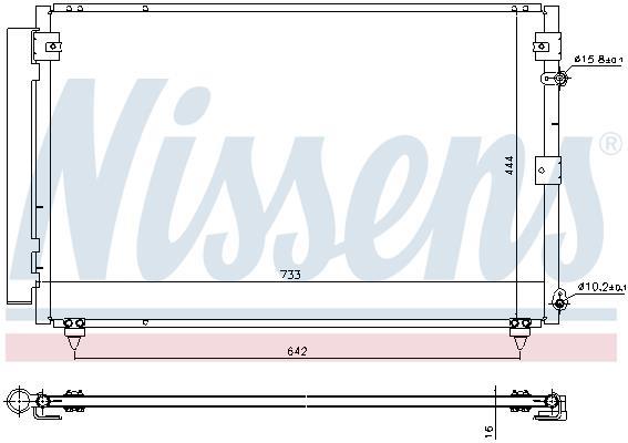 Condensador, aire acondicionado NISSENS ref. 940433