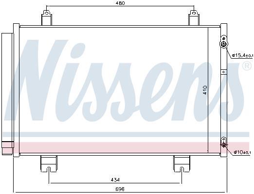 Condensador, aire acondicionado NISSENS ref. 940434