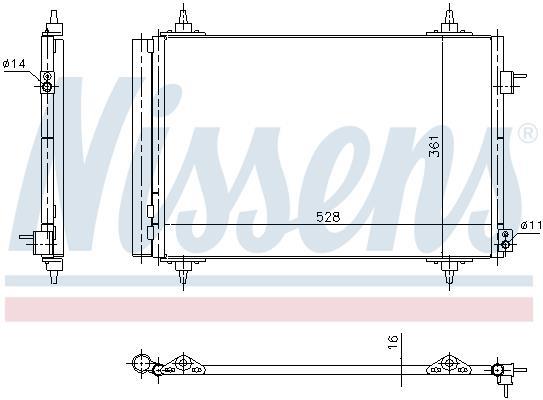Condenseur, climatisation (Radiateur de climatisation) NISSENS ref. 940438