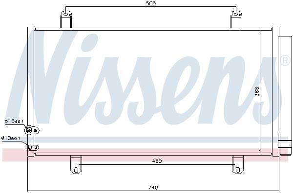 Condensador, aire acondicionado NISSENS ref. 940443