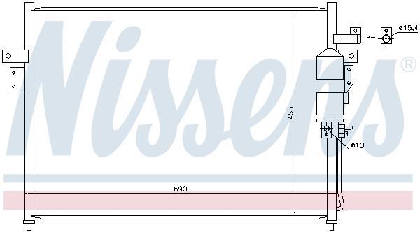Condensador, aire acondicionado NISSENS ref. 940445