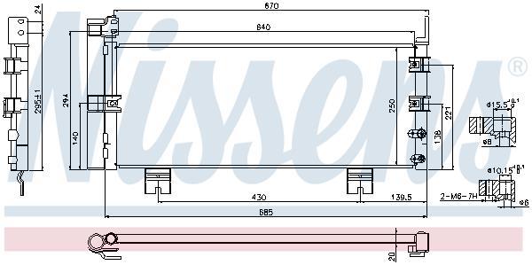 Condensador, aire acondicionado NISSENS ref. 940450