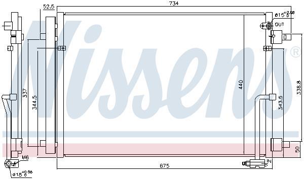 Condensador, aire acondicionado NISSENS ref. 940452