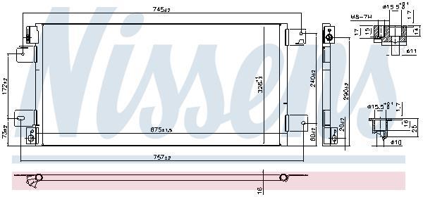 Condensador, aire acondicionado NISSENS ref. 940460