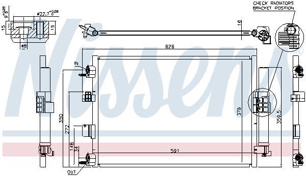 Condensador, aire acondicionado NISSENS ref. 940463