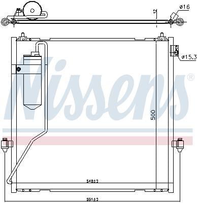 Condenseur, climatisation (Radiateur de climatisation) NISSENS 940472