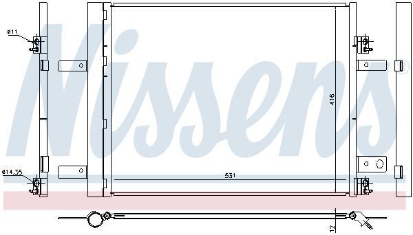Condensador, aire acondicionado NISSENS ref. 940480
