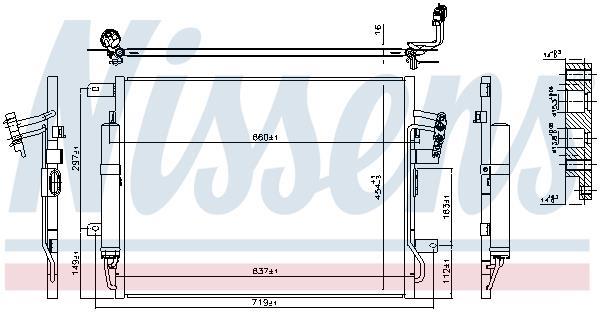 Condensador, aire acondicionado NISSENS ref. 940481