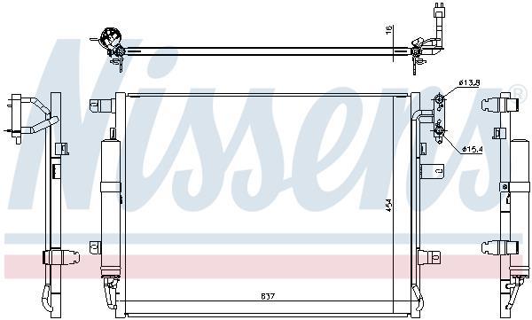 Condensador, aire acondicionado NISSENS ref. 940482