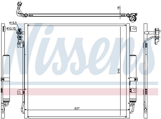 Condensador, aire acondicionado NISSENS ref. 940485