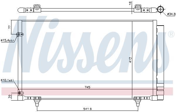 Condenseur, climatisation (Radiateur de climatisation) NISSENS ref. 940497