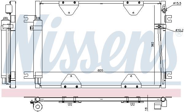 Condenseur, climatisation (Radiateur de climatisation) NISSENS ref. 940505