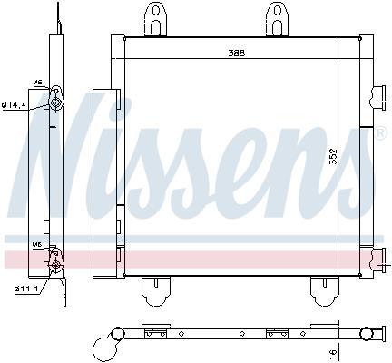 Condenseur, climatisation (Radiateur de climatisation) NISSENS ref. 940522