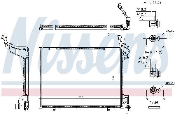 Condensador, aire acondicionado NISSENS ref. 940525