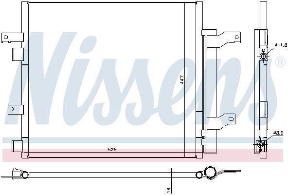 Condenseur, climatisation (Radiateur de climatisation) NISSENS 940536