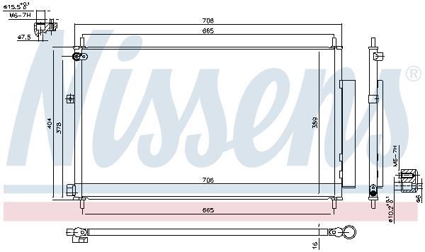 Condensador, aire acondicionado NISSENS ref. 940538