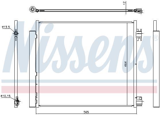 Condenseur, climatisation (Radiateur de climatisation) NISSENS ref. 940546