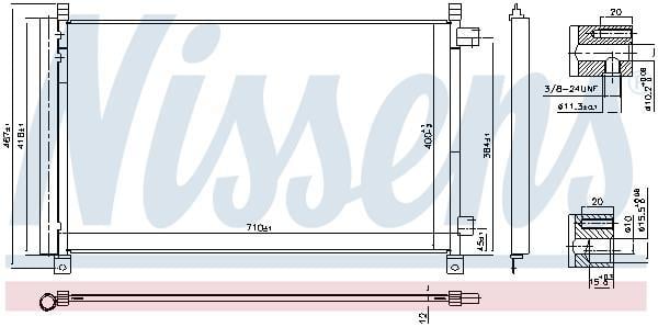 Condensador, aire acondicionado NISSENS ref. 940548