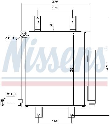 Condenseur, climatisation (Radiateur de climatisation) NISSENS ref. 940554