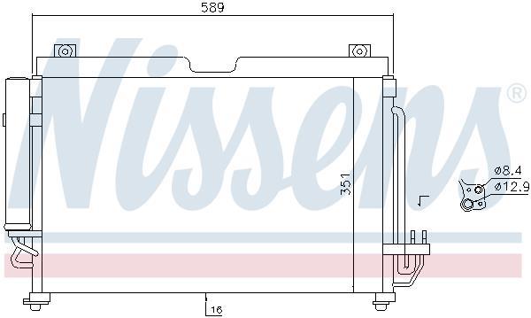 Condensador, aire acondicionado NISSENS ref. 940559