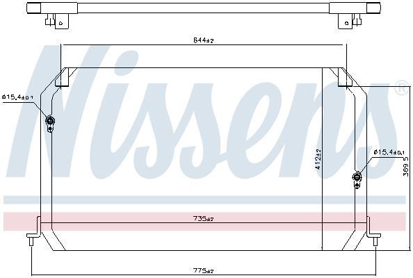 Condensador, aire acondicionado NISSENS ref. 94056