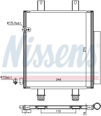 Condensador, aire acondicionado NISSENS ref. 940561