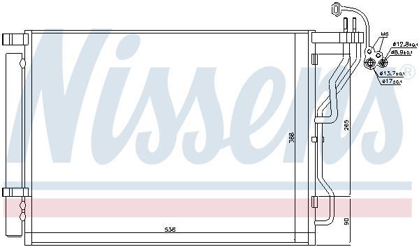 Condensador, aire acondicionado NISSENS ref. 940563