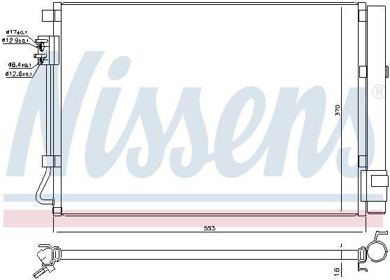 Condensador, aire acondicionado NISSENS ref. 940564