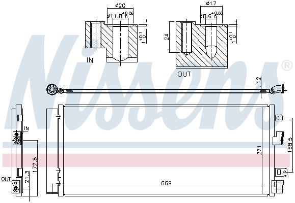 Condensador, aire acondicionado NISSENS ref. 940568