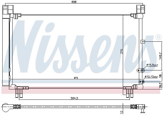 Condenseur, climatisation (Radiateur de climatisation) NISSENS ref. 940572