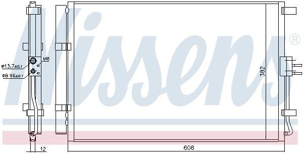 Condenseur, climatisation (Radiateur de climatisation) NISSENS 940573